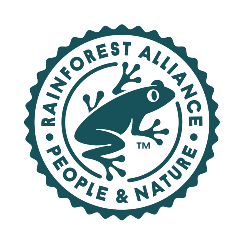 Logo Rainforest Alliance (Auszeichnung zertifizierter Kakao)